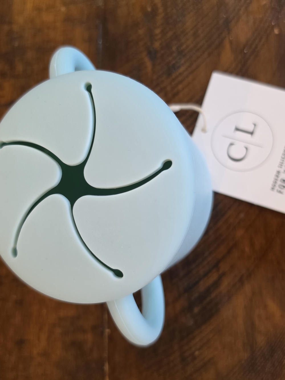 Caden Lane Silicone Snack Cup in Light Blue